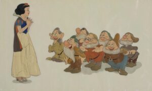 A painted cel from "Snow White and the Seven Dwarfs".