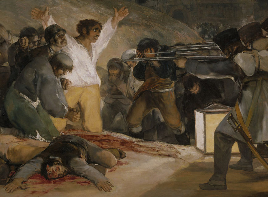 الدراما والقلق في اللوحات الرومانسيةThe Third of May 1808 – فرانسيسكو غويا (1814)