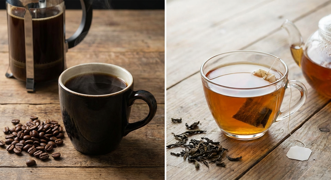 الفرق بين الشاي و القهوة